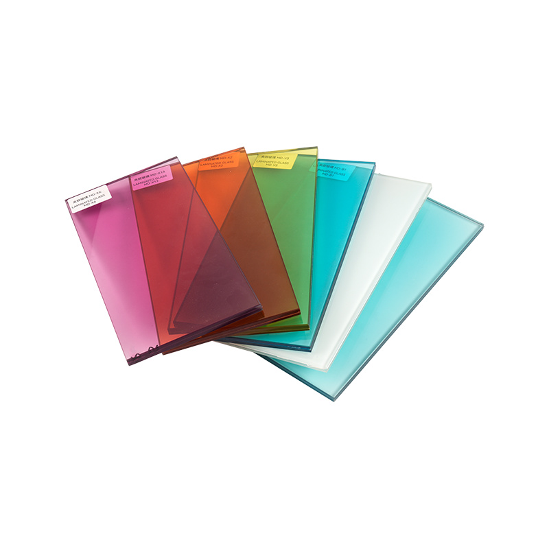 EVA and PVB film colors available Radiation-proof colored laminated glass