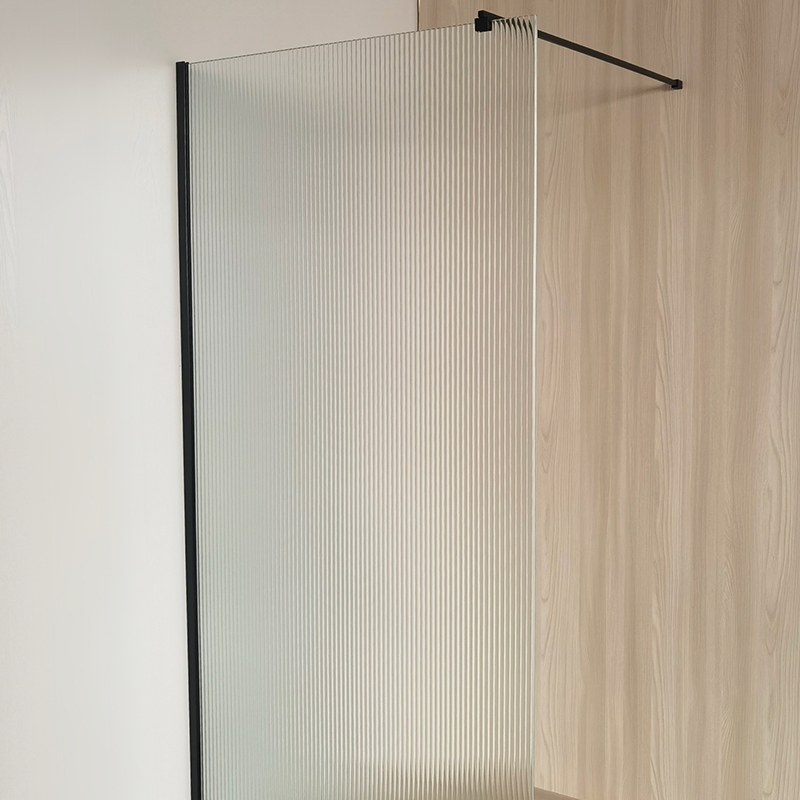 Customized transparent shower screen with wet and dry separation texture