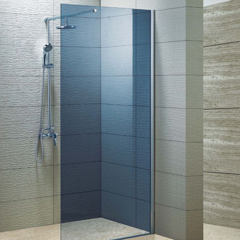 Colored tempered glass brown glass/blue glass easy to clean rain shower screen