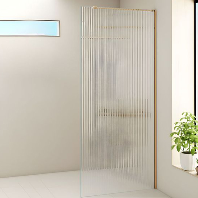 Customized transparent shower screen with wet and dry separation texture