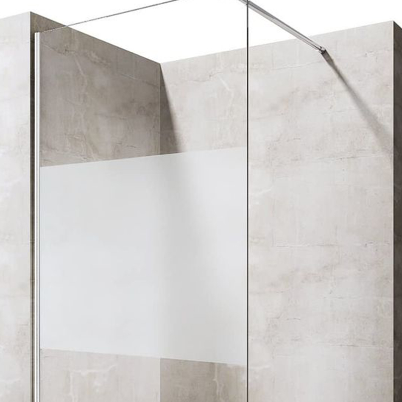 Customized transparent shower screen with wet and dry separation texture